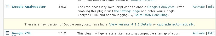 dashboardupdate3 plugin update options