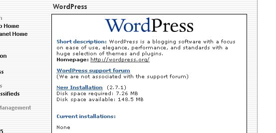 wordpress1 Option To Install WordPress